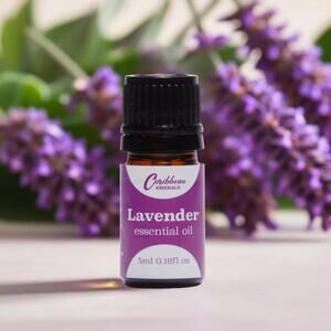NEW CARIBBEAN EMERALD lavender essential oil 10ml in clear